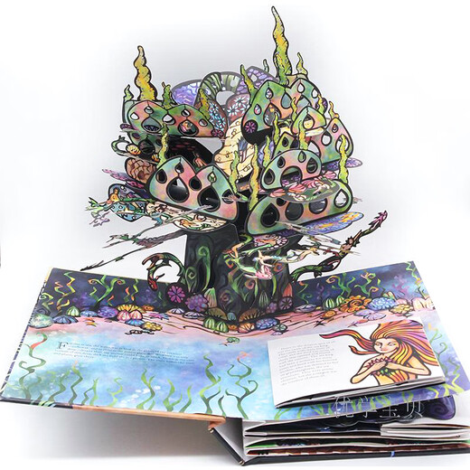 Little Mermaid Dreidimensionales Buch Original English Bilderbuch Das Little Mermaid Pop-up Andersens Werke Fairy Tales Mythologie Prinzessin Fairy Tales Bücher, die Mädchen lieben, um Kindertag Geschenke Flugzeug Flughafen Flughafen Flughafen zu lesen.