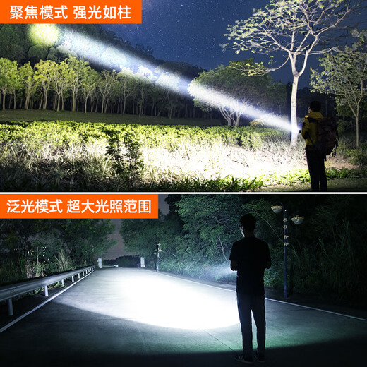 SupFire high-light flashlight, zoom, ultra-bright, long-lasting, day-penetrating, household, small, portable, military, outdoor, home-specific emergency light