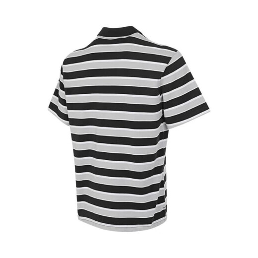 耐克（NIKE）短袖T恤男士2025夏季新款运动服针织翻领POLO衫上衣商务半袖 纯棉FN3897-010黑白条纹 XL