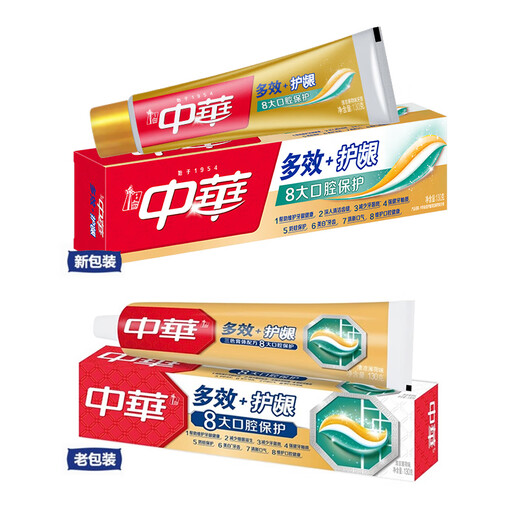 中华多效+护龈 清凉薄荷 清新口气牙膏（新老包装随机发） 130gx2支