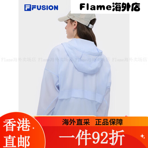 斐乐（FILA）FUSION潮牌梭织外套男子女子2025夏新款时尚休闲 莲花粉- 银墨灰-CC L 均码