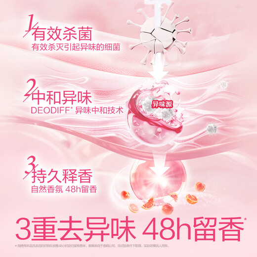 Dettol fragrance clothing disinfectant, plant source sterilization and odor removal, 48h fragrance retention, children's laundry disinfectant 1L*2