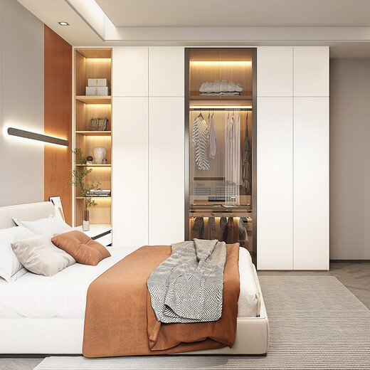 Sophia Wardrobe Whole House Customized Bedroom Wardrobe Home Large Wardrobe Cloakroom TV Cabinet 2025 New Smart Package 22 Customized Cabinet Package