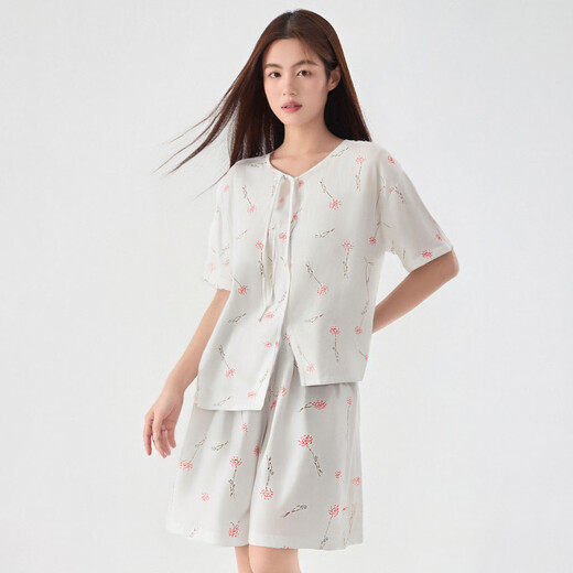
Youkeshu pajamas Lacele Tensi Ladies Chinese style home new style suit pajamas women's style slim and can go out for summer Lotus gray L