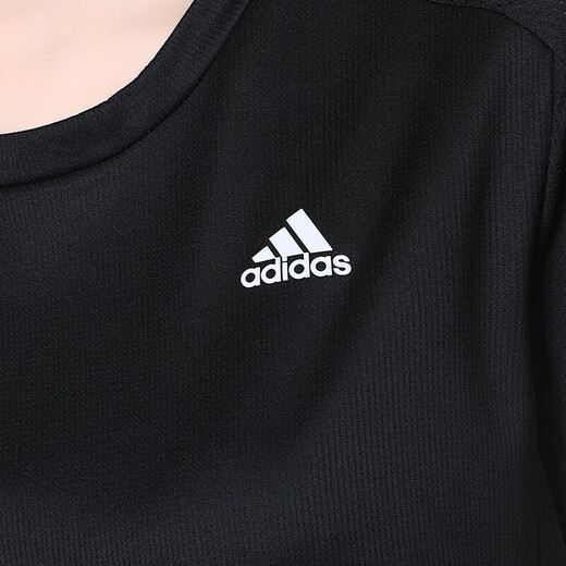 阿迪达斯 （adidas）官方舰店短袖 夏季新款跑步训练运动服梭织快干半袖上衣圆领T恤 9274-黑色梭织快干-现货速发 L 推荐120-130斤