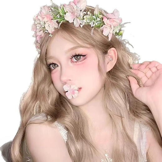 SHANGGE forest flower garland braided hairband headband girl adult flower hair accessories performance photo photo prop decoration pink/fairy headband garland