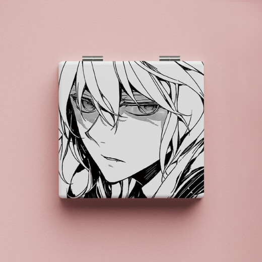 
CELEBON's End of Seraphimony Michel Fan Anime Peripheral Portable Mirror Two-dimensional Handheld Makeup Mirror C1049-Double-Side Pattern Makeup Mirror