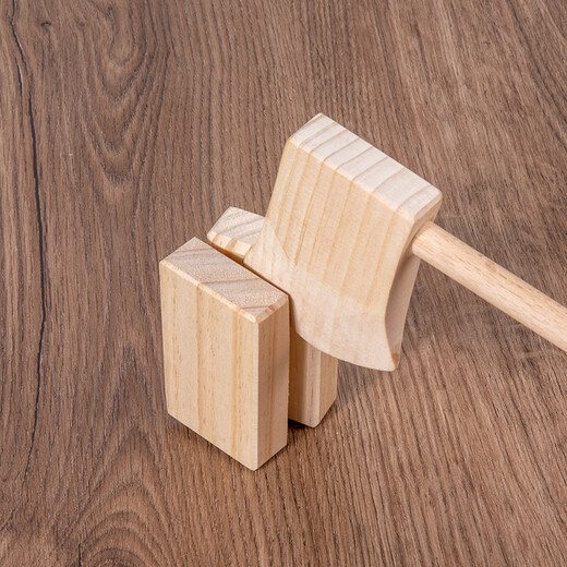 承琉儿童仿真劈柴游戏早教宝宝模拟砍柴木制过家家切切看魔术贴玩具 劈柴游戏