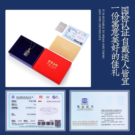 CS China Silver Hetian Jade Pendant Women's Nothing Brand Haoshi Silver Necklace for Girlfriend and Wife Holiday Birthday Gift Hetian Jade Nothing Brand