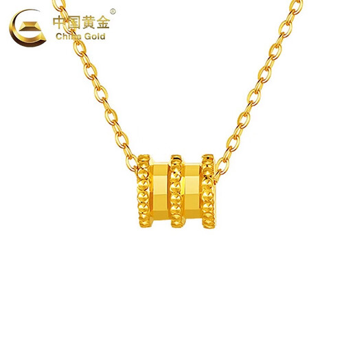 CHINA GOLD 18K gold fashion small waist pendant women's clavicle chain K gold necklace Valentine's Day birthday gift for girlfriend and wife 18K gold small waist pendant free sterling silver chain about 0.03g