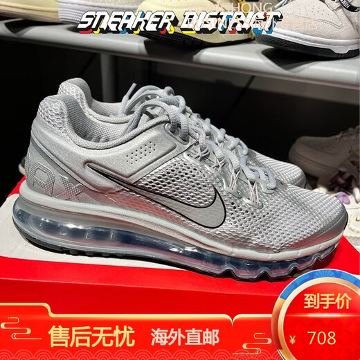 耐克（NIKE）Nike Air Max 2013男鞋银色网面全掌气垫复古缓震运动跑步鞋 HF4884-100 45