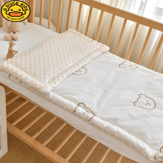 G.DUCKKIDS新生婴儿床褥子幼儿园宝宝小被褥儿童床褥垫纯棉可水洗午睡铺垫子 彩虹 100*60cm