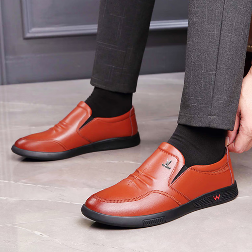 Zapatos de cuero yierkang zapatos para hombres para el verano de cuero genuino negocio casual de cuero suave de cuero suave transpirable gran tamaño zapatos de padre negros 9755 zapatos de cuero de tamaño estándar orden 38 240