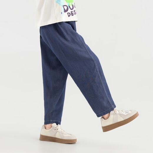 Duoduo Boys Pantalon Children's 2025 Summer Smooth Smooth Tennis Imitation Jeans Pantalons Pantalons décontractés Laish Laish