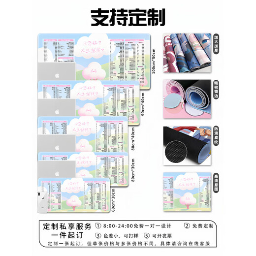 原装风景文字鼠标垫超大快捷键男女生办公电脑桌垫定制家用键盘滑鼠垫 16786向海风许愿 800x400mm x 3mm