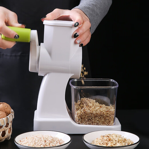 CLCEY peanut nut clip mashing artifact household nut crushing homemade tool nut clip manual planing walnut kernel crushing hand-cranked (coarse/fine two blades)