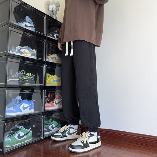 Gangti Bay American-style pants men's autumn new trendy brand loose sports pants steel-printed casual pants leggings for students and teenagers gray XL -115-135Jin Jin is equal to 0.5 kg