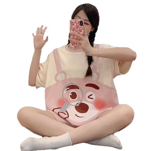 
Xushansi pajamas girl cute summer shorts shorts summer ladies sweet casual thin home suit can be worn outside 679 green dinosaur M Recommended 80-90Jin [Jin equals 0.5 kg]
