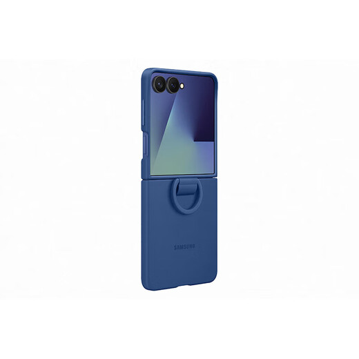 Samsung Galaxy Z Flip7 Ring Silicone Protective Case Mobile Phonee Case Bleu
