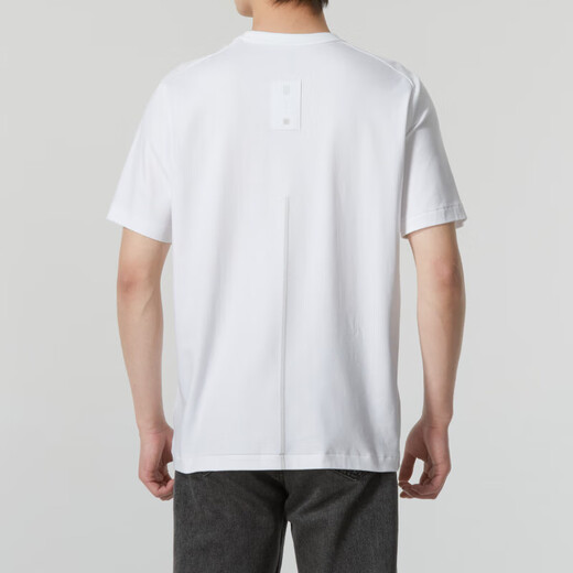 阿迪达斯 （adidas）白色短袖男夏季武极运动服纯棉宽松透气休闲T恤 IW1518 M 135-155斤