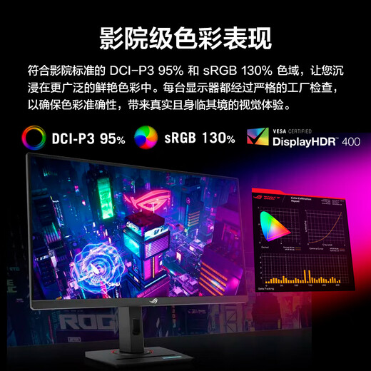 华硕ROG XG32UCG绝神32英寸显示器4K电竞显示器4K 160Hz双模1K 320Hz HDR400 HDMI2.1 0.3ms响应G-sync
