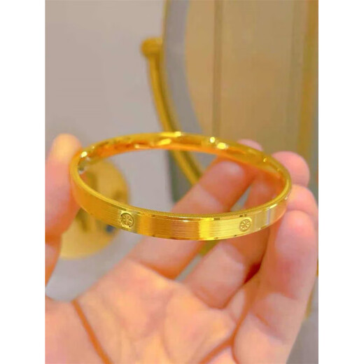 OAZ9999 real gold bracelet for women new fashion solid baby's breath gold color bracelet gift 20.6g inner diameter No. 56 suitable for 80-90 Jin Jin equals 0.5 kg to wear