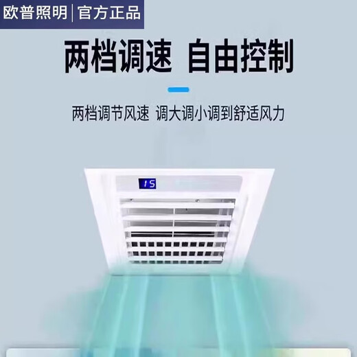 OPPLE Liangba integrated ceiling embedded kitchen aluminum gusset bathroom cooling fan 300x300 cooling fan classic grid direct blowing white ball motor