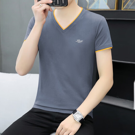 Xuanchun Guangdong Puning Herren kurzärmelig T-Shirt Chicken Heart Curchar Jugend reines Baumwoll halbärmelige Sommer Neue Festkörpermarke Weiße QY691 M 90-100JIN [Jin entspricht 0,5 kg]