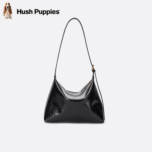 Hush Puppies Bolso de hombro para mujeres Bag Hobo de gran capacidad Fashionable Simple Axspit Bag, Regalo del Día de San Valentín chino a la novia a la esposa Black HA-157236875