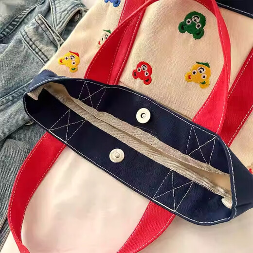 Wenzhi Mommy Canvas Bag Kontraste Farbe Mutter Tasche Handtasche Mutter Babybeutel Mutter Tragetasche Doppelfarbe Palette Bär [kein Verblassen]