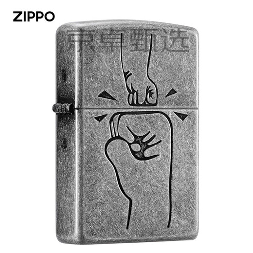 ZIPPO EDGE打火机父亲节送爸爸防风芝宝拳拳之心男士礼物定制正版 拳拳之心-单品(不含油) TC9901SK