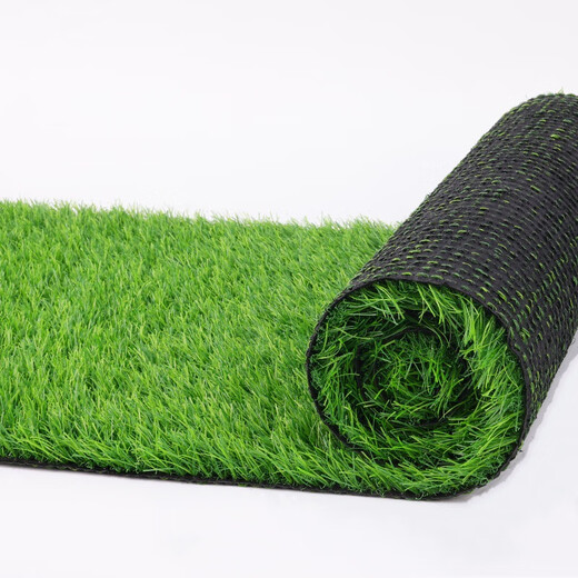 Elegant simulated lawn carpet, artificial green balcony decoration mat, artificial outdoor kindergarten plastic fake turf floor mat, 2cm rubber white background without slag (1 meter wide * 2 meters long)