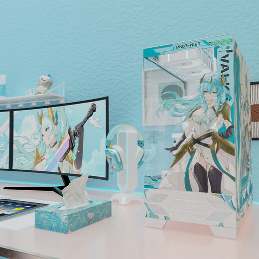 瓦尔基里（VALKYRIE）VK03 MIST ATX 游戏电脑台式机箱 支持360水冷 270°海景房 UV喷绘