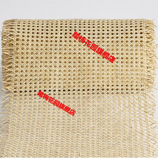 Rattan weaving material natural handmade hexagonal octagonal eye-shaped ceiling veneer decoration rattan mat furniture screen weaving network on the yellow 14 inches 0 point 35 meters wide per meter