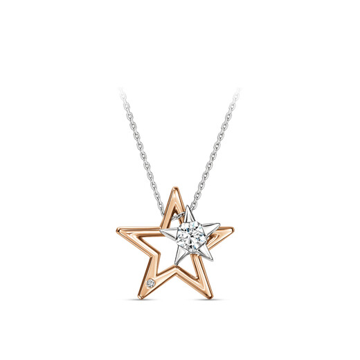 Chow Tai Fook HeartsOnFire ILLA series Starry Night 18K gold diamond necklace HOF UU7318