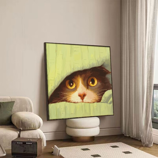 Süße Katzen-DIY-gefüllte Kinderfärbung 2024 Neues kleiner Größe handgemalbte Ölfarbe Dekoratives Malmal