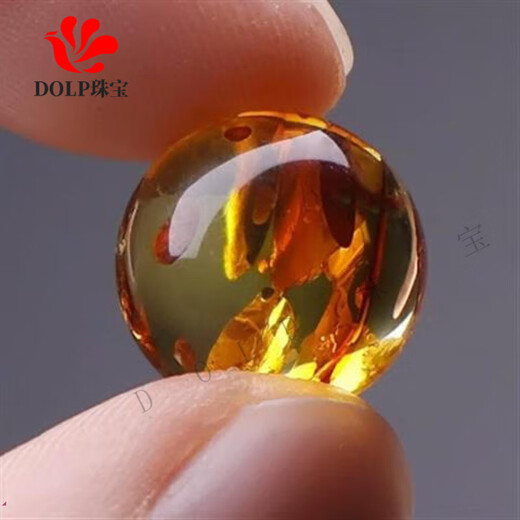 DOLP natural flower amber beeswax loose beads bracelet amber with beads large round beads single bead top bead cultural play men and women rough stone accessories 8mm single