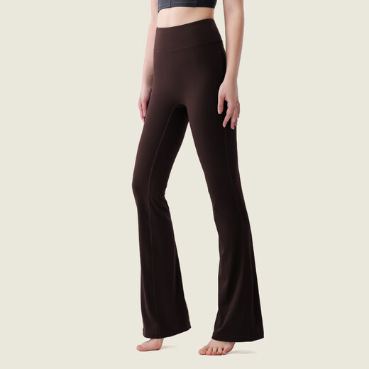 Oeing Ketu Yoga Hosen hohe Taille, die Sport und Fitness-Weitbeinhose Spring 2025 neuer Yoga-Anzug außerhalb des Verschleißes Micro-Tag-Frauen Schwarz kleiner Version KZ5009 S
