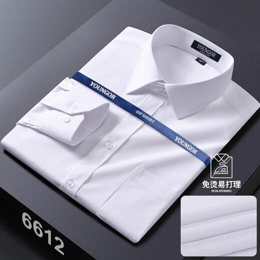 CHEMTRIE DE CHIRT LONGESOLES DE PDG YAGEOL Spring et automne 2025 Free Freeing Business Casual Professional Wear Formal White Shirt 6630 [Blue Star] 38 100Jin [Jin est égal à 0,5 kg] -120jin [Jin est égal à 0,5 kg]
