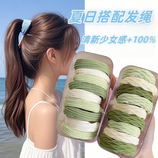 Hairband for girls 2025 new high-end hair rope for adults, hair tie, rubber band, high elasticity and durability, ponytail head rope hair accessories, dopamine mixed pack, five pack, colorful