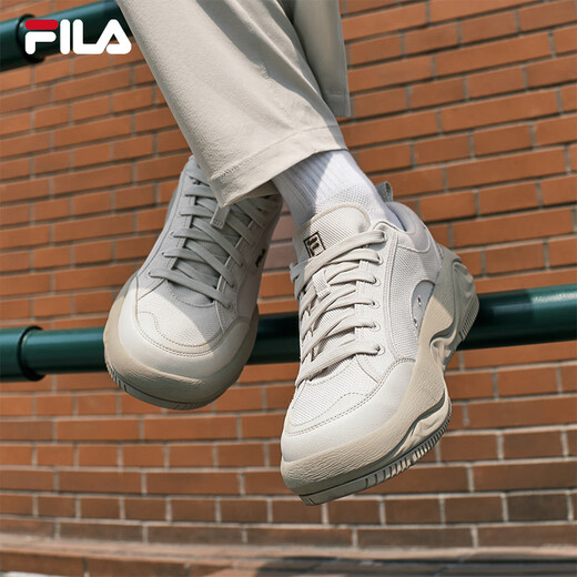 
FILA official men's shoes COOKIES retro canvas shoes 2025 summer new cookie shoes fashion casual shoes birch brown-BI 40
