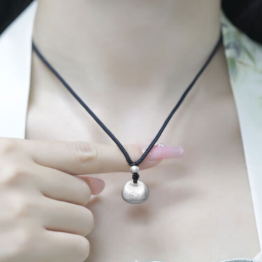 Love 999 pure silver pendant for female little fat fortune pendant solid transfer necklace Chinese style clavicle chain birthday gift for girlfriend