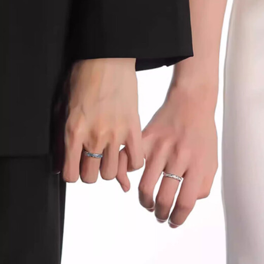 MZMZ Jianjia Bailu platinum couple ring PT950 platinum matching ring wedding Valentine's Day birthday gift for girlfriend and wife light luxury model-live ring local warehouse/next day delivery