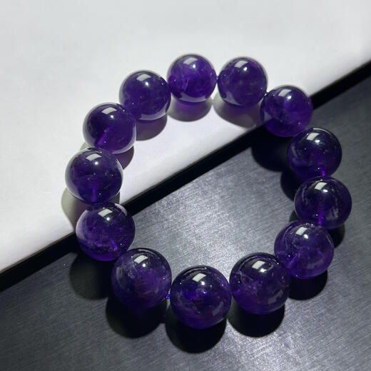 
Natural amethyst bracelet for men and women Uruguayan amethyst Brazilian amethyst bracelet versatile purple aceae porch crystal Z1049 bead diameter about 10mm