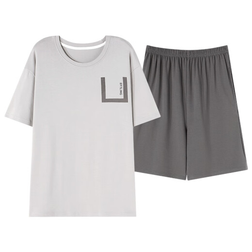 Shantoulin pueblo de pijamas para hombres seda de algodón de verano para hombres 2025 nuevos adolescentes de verano de manga corta para casas de ropa para casas de ropa de verano estilo ys9717 l