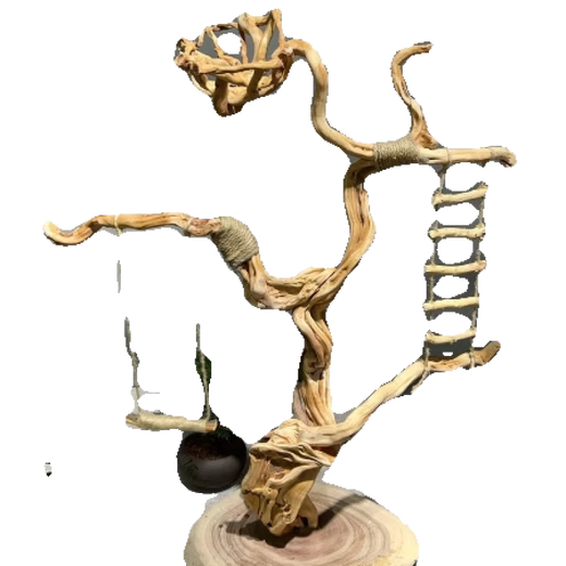 Oimg loro swing stand soporte de tapa de tablero de pájaro estacionamiento de soporte de pájaro rama rama rama pájaro soporte de cocago azul/stand de mesa B679