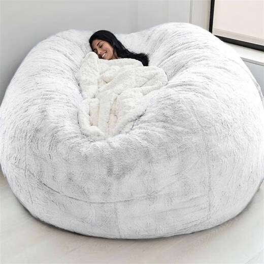 咏幻豆包人造毛皮豆豆沙发可5FT6FT7FT源头 绿色 5.00x5.00cm布套13565cm