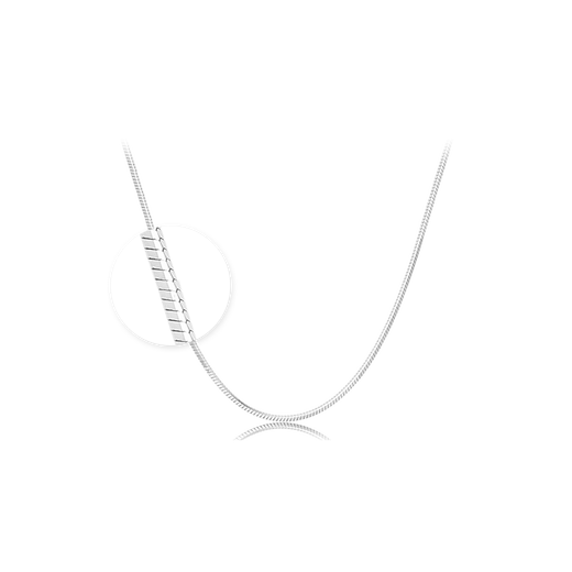 Mankaron thin round snake bone platinum necklace, versatile clavicle chain PT950 light luxury jewelry birthday gift for girlfriend, chain length is about 44cm, weight is about 5.6g