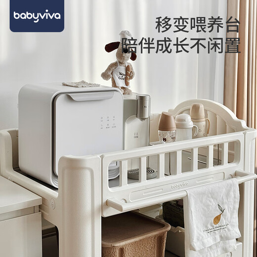 babyviva尿布台婴儿护理台新生儿宝宝换尿不湿婴儿床多功能按摩抚触洗澡台 布台+乳胶垫+乳胶枕+6个收纳盒+a 其他_组装_框架结构