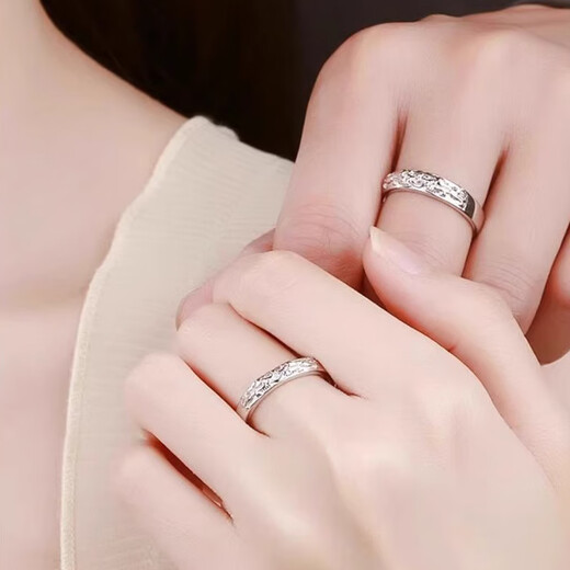 MZMZ Lucky Pixiu Couple Platinum Ring PT950 Platinum Pair of Rings Proposal Valentine's Day Birthday Gift for Girlfriend Light Luxury Style - Local Warehouse/Next Day Delivery Pair of Rings